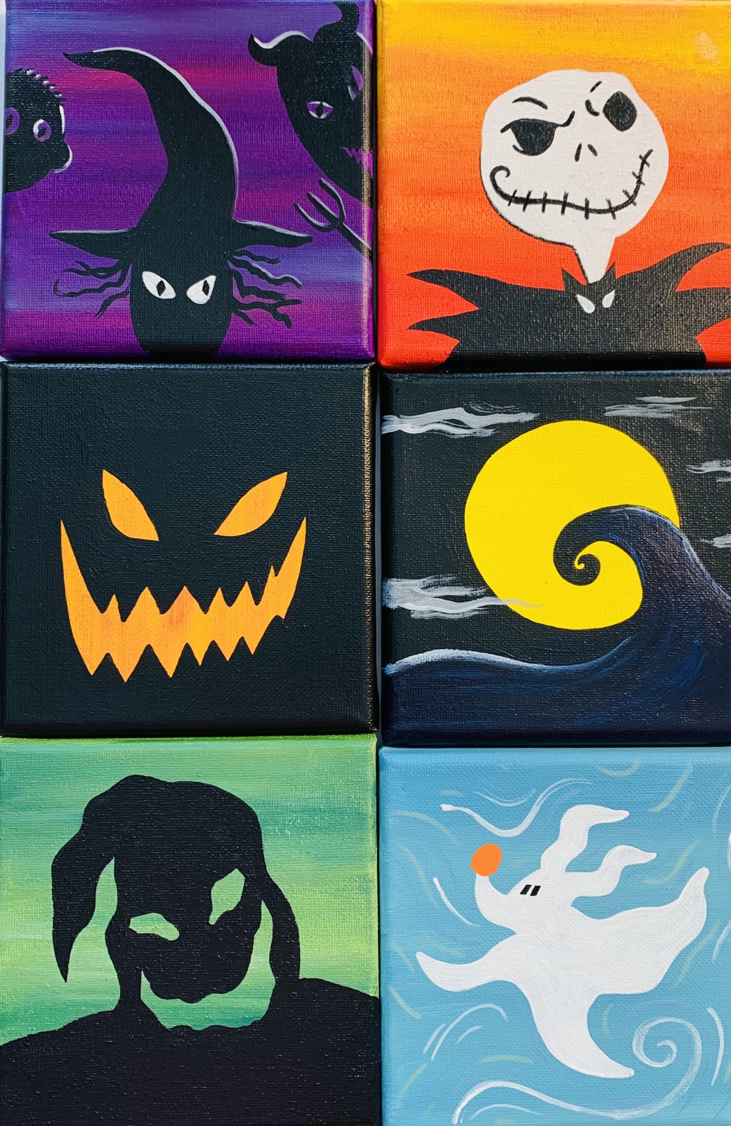 Nightmare Before Christmas Mini Canvas Collection (set of 6)